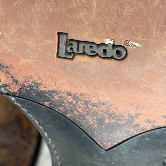 Laredo Brown Distressed Cowboy Boots size 13 main image 4